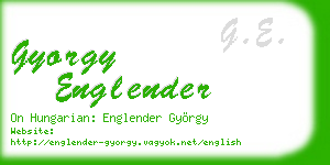 gyorgy englender business card